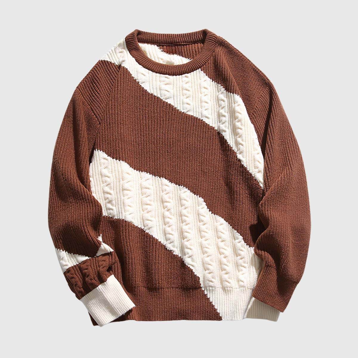 Style Core Aesthetics, New Style Trends Colorblock Cable Sweater