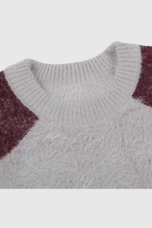 Style Core Aesthetics, New Style Trends Colorblock Crew Neck Knit Sweater