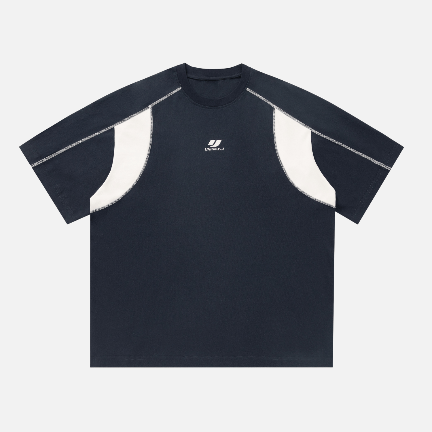 Style Core Aesthetics, New Style Trends Colorblock Embroidered Cotton T-Shirt