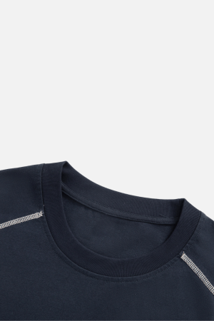 Style Core Aesthetics, New Style Trends Colorblock Embroidered Cotton T-Shirt