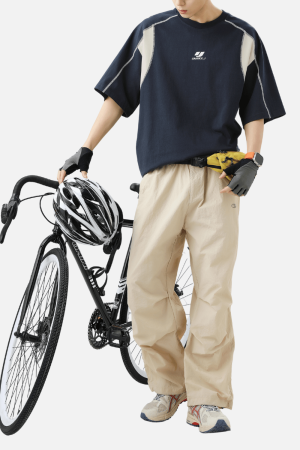 Style Core Aesthetics, New Style Trends Colorblock Embroidered Cotton T-Shirt