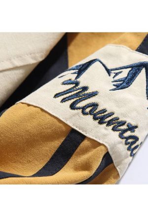 Style Core Aesthetics, New Style Trends Colorblock Embroidered Jacket