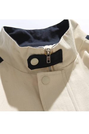 Style Core Aesthetics, New Style Trends Colorblock Embroidered Jacket