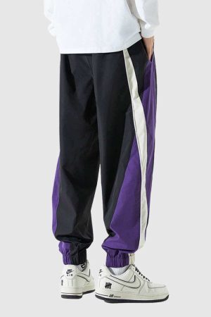 Style Core Aesthetics, New Style Trends Colorblock Jogger Pants
