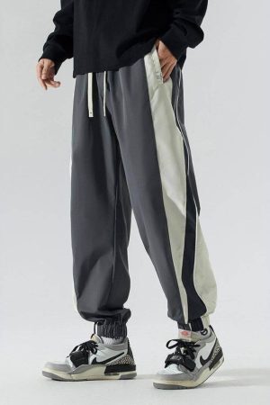 Style Core Aesthetics, New Style Trends Colorblock Jogger Pants