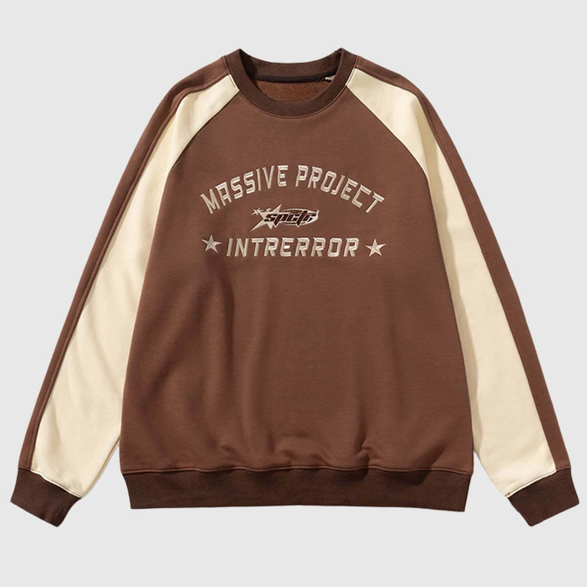 Style Core Aesthetics, New Style Trends Colorblock Lettering Sweatshirt