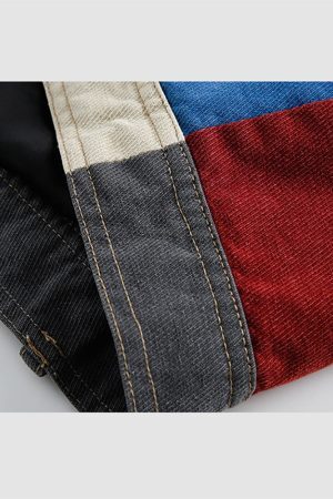 Style Core Aesthetics, New Style Trends Colorblock Patchwork Jacket