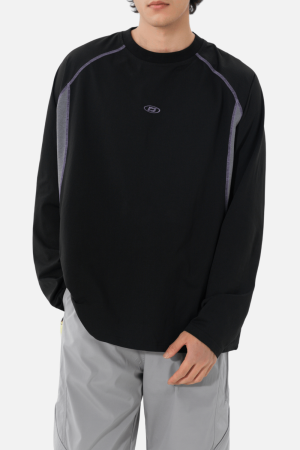 Style Core Aesthetics, New Style Trends Colorblock Patchwork Long Sleeve T-Shirt