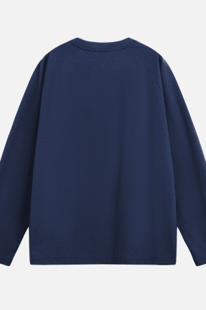 Style Core Aesthetics, New Style Trends Colorblock Patchwork Long Sleeve T-Shirt