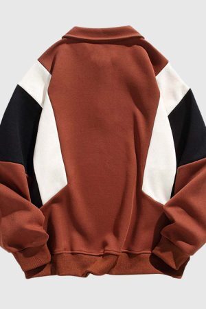 Style Core Aesthetics, New Style Trends Colorblock Polo Sweatshirt