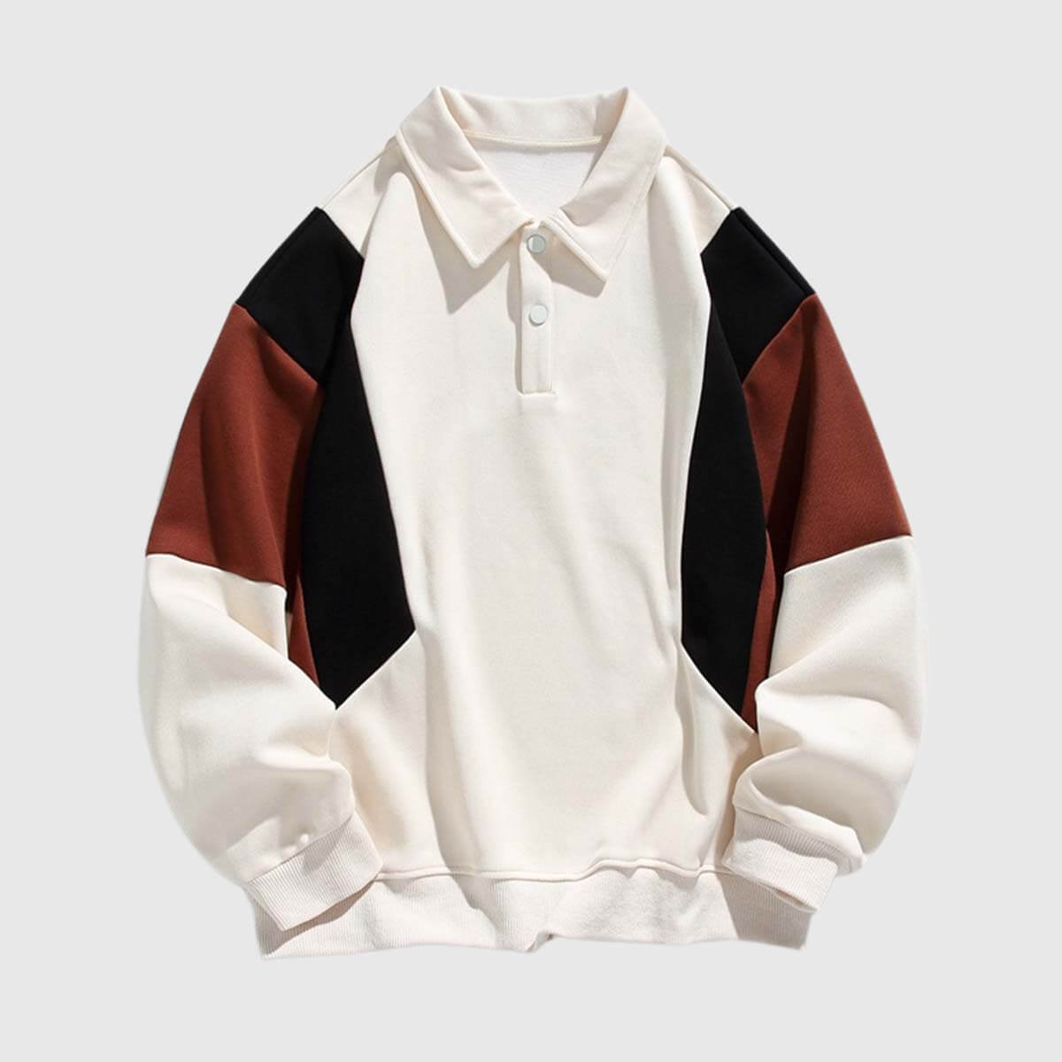 Style Core Aesthetics, New Style Trends Colorblock Polo Sweatshirt