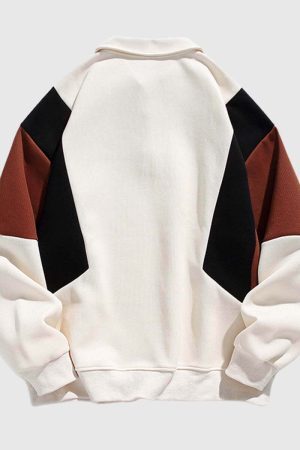 Style Core Aesthetics, New Style Trends Colorblock Polo Sweatshirt