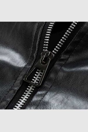 Style Core Aesthetics, New Style Trends Colorblock PU Moto Jacket