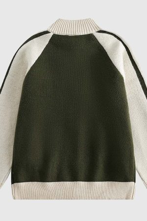 Style Core Aesthetics, New Style Trends Colorblock Raglan Zip-Up Sweaters