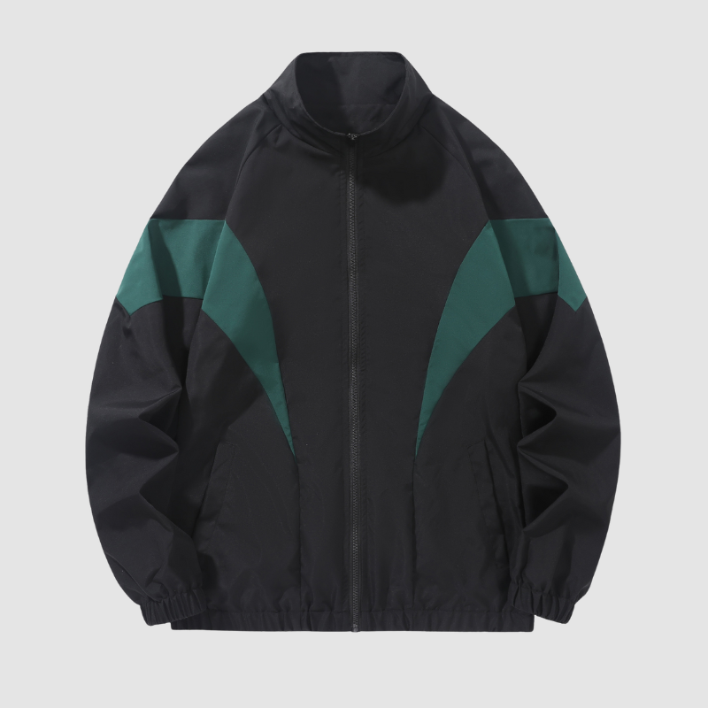 Style Core Aesthetics, New Style Trends Colorblock Stand-Collar Jacket