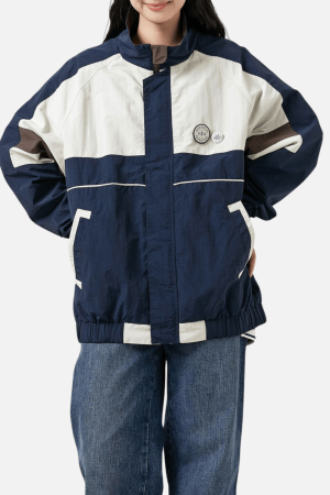 Style Core Aesthetics, New Style Trends Colorblock Stand Collar Jacket