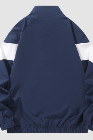 Style Core Aesthetics, New Style Trends Colorblock Stand-Collar Jacket