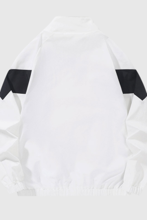 Style Core Aesthetics, New Style Trends Colorblock Stand-Collar Jacket