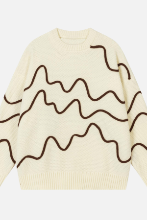 Style Core Aesthetics, New Style Trends Colorblock Stitch Knit Sweater