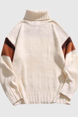 Style Core Aesthetics, New Style Trends Colorblock Turtleneck Sweater