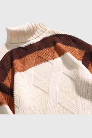 Style Core Aesthetics, New Style Trends Colorblock Turtleneck Sweater