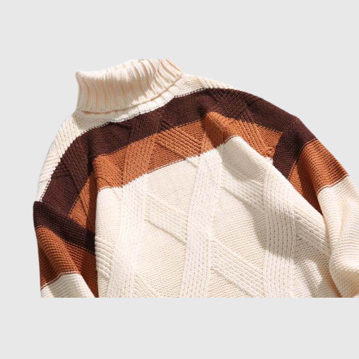 Style Core Aesthetics, New Style Trends Colorblock Turtleneck Sweater Style Core Aesthetics, New Style Trends Colorblock Turtleneck Sweater