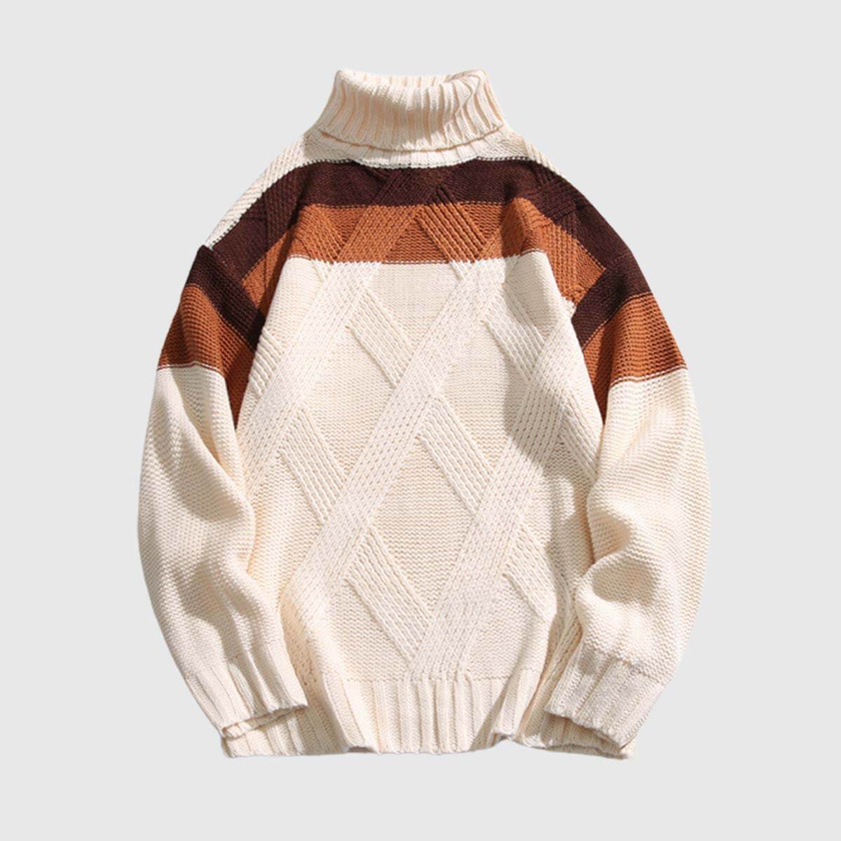 Style Core Aesthetics, New Style Trends Colorblock Turtleneck Sweater