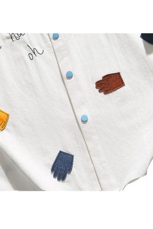 Style Core Aesthetics, New Style Trends Colorful Cotton Patch Shirts