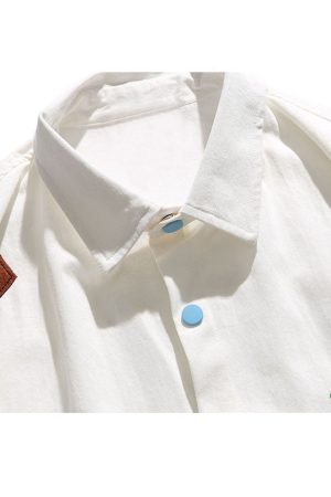 Style Core Aesthetics, New Style Trends Colorful Cotton Patch Shirts