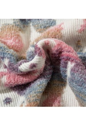 Style Core Aesthetics, New Style Trends Colorful Dinosaur Jacquard Pullover