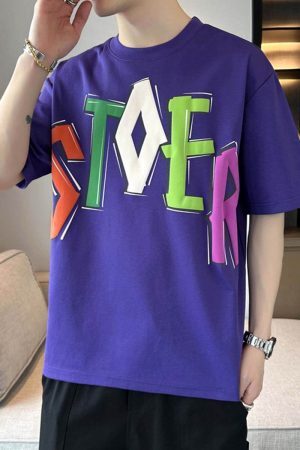 Style Core Aesthetics, New Style Trends Colorful Letter Graphic Tee