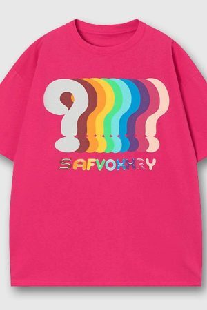 Style Core Aesthetics, New Style Trends Colorful Question Tee