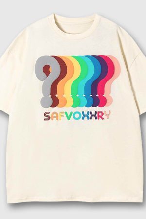 Style Core Aesthetics, New Style Trends Colorful Question Tee