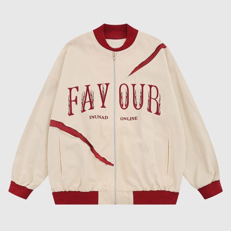 Style Core Aesthetics, New Style Trends Contrast Baseball Jacket
