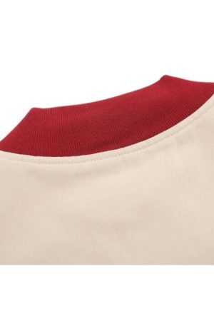 Style Core Aesthetics, New Style Trends Contrast Baseball Jacket