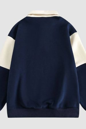 Style Core Aesthetics, New Style Trends Contrast Color Casual POLO Shirt