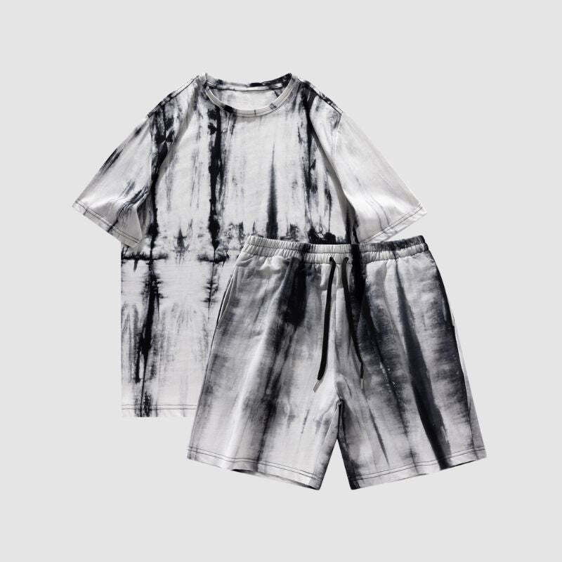 Style Core Aesthetics, New Style Trends Contrast Color Tie-dye Sets