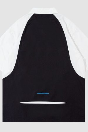 Style Core Aesthetics, New Style Trends Contrast Double End Zipper Shirts