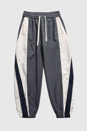 Style Core Aesthetics, New Style Trends Contrast Panel Jogger Pants
