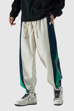 Style Core Aesthetics, New Style Trends Contrast Panel Jogger Pants
