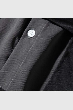 Style Core Aesthetics, New Style Trends Contrast Patchwork Shirts