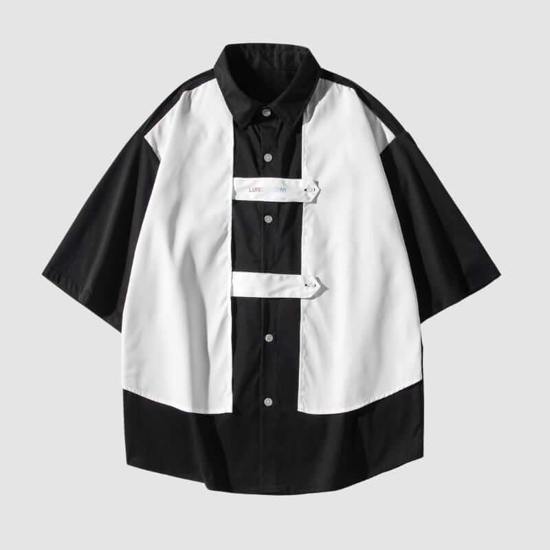 Style Core Aesthetics, New Style Trends Contrast Patchwork Shirts