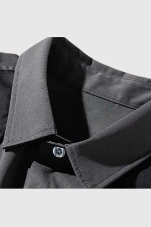 Style Core Aesthetics, New Style Trends Contrast Patchwork Shirts