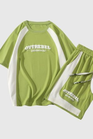 Style Core Aesthetics, New Style Trends Contrast Sport Tee Sets