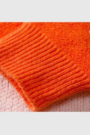 Style Core Aesthetics, New Style Trends Contrasting Colors Knit Sweater