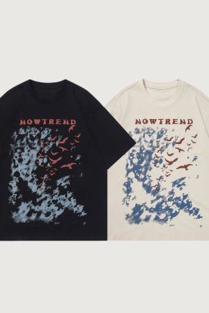 Style Core Aesthetics, New Style Trends Cotton Graffiti Print T-shirt