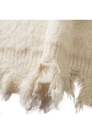 Style Core Aesthetics, New Style Trends Cozy Distressed Mink Knit Pullover