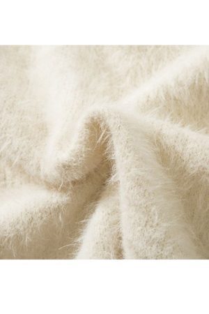 Style Core Aesthetics, New Style Trends Cozy Distressed Mink Knit Pullover