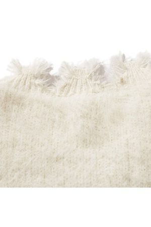 Style Core Aesthetics, New Style Trends Cozy Distressed Mink Knit Pullover