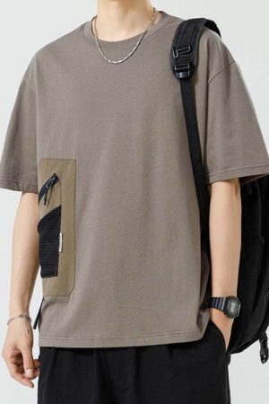 Style Core Aesthetics, New Style Trends Creative Pocket Casual Tee